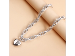 Collar Grueso Con Corazón En Capas, Aleación Para Mujer, Diseño Personalizado Zw1896 Blanco K