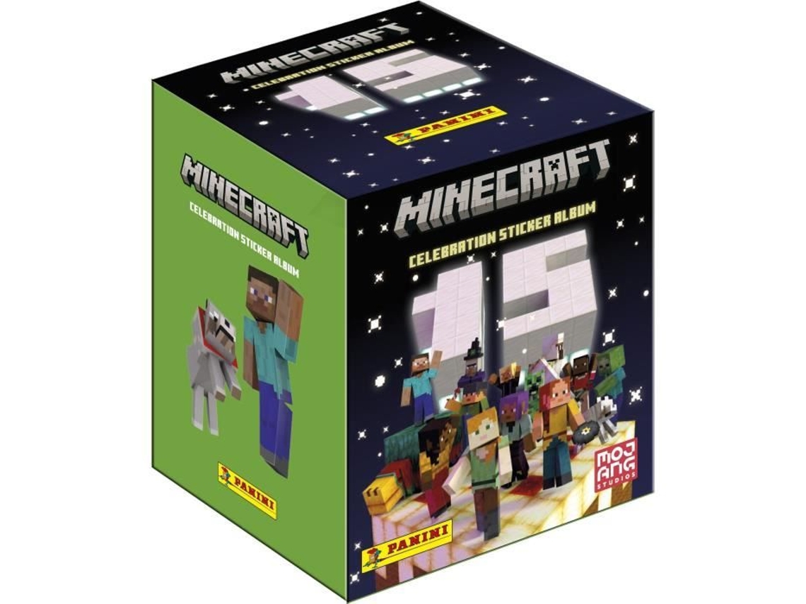 Caja de pegatinas PANINI - Minecraft 3 (15º aniversario) - 36 bolsillos (180 pegatinas)