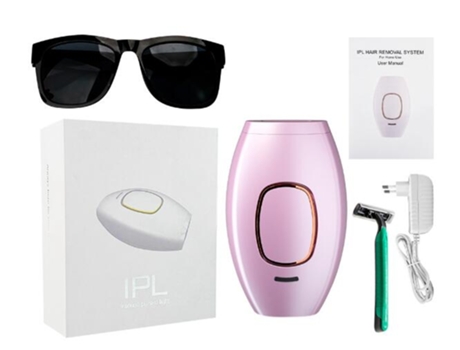 Depiladora de luz pulsada EZII CX-881 IPL cara y cuerpo rosa