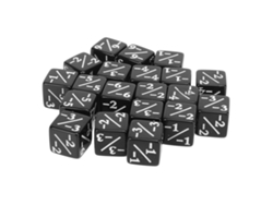 Juego De 20 Dados Acrílicos De 6 Caras Con Números Para Juegos De Educación Infantil - Negro