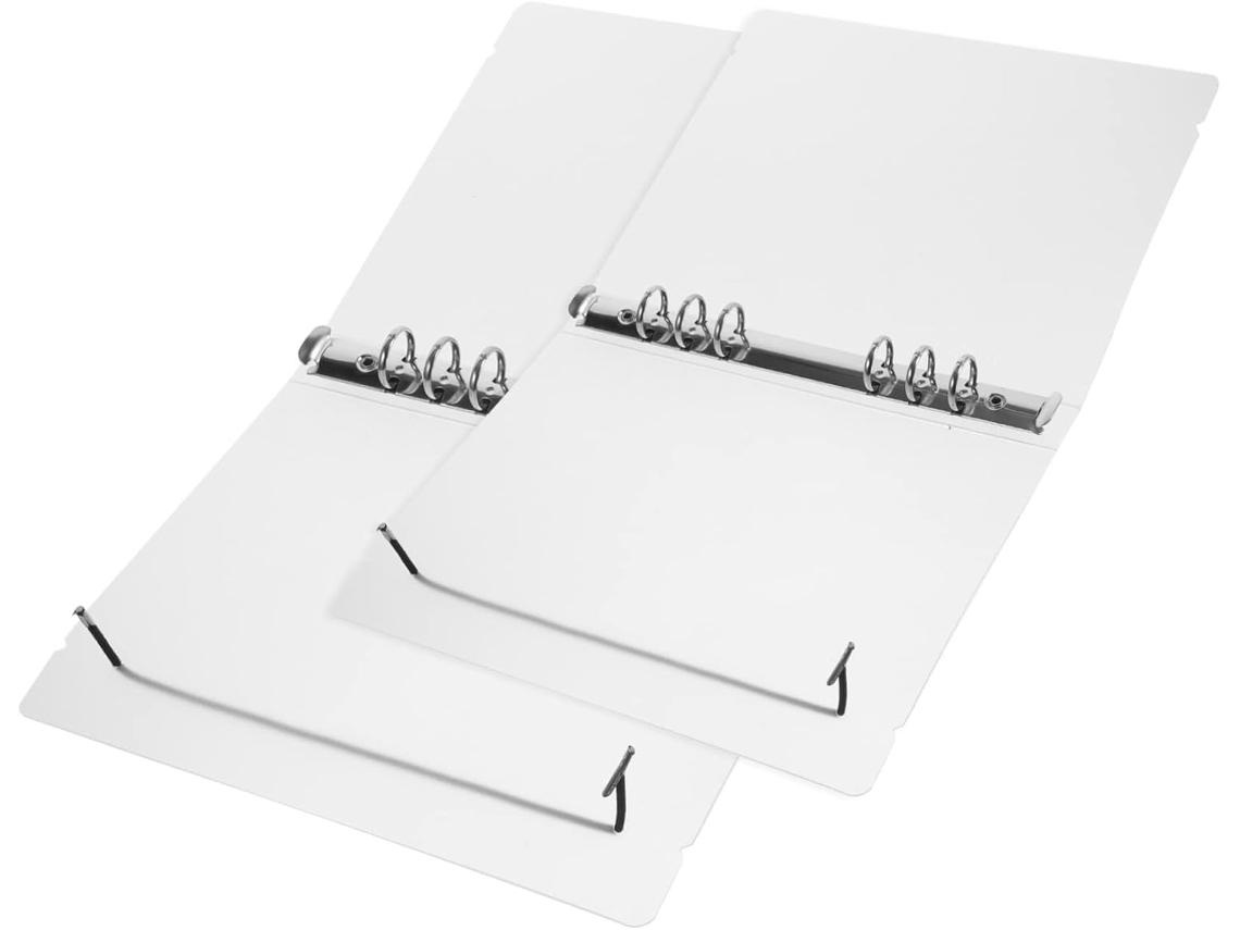 Carpeta organizadora con 2 unidades, banda elástica transparente para cuadernos escolares, duradera y práctica. Gokoco