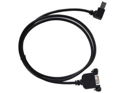 Cable De Extensión Usb-b Macho A Hembra Con Conector En Ángulo De 90 Grados Y Tornillos.