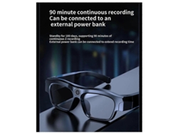 Gafas inteligentes Bluetooth 4K con fotografía y grabación de vídeo integrado, punto de acceso Wi-Fi y tarjeta de 64 GB.
