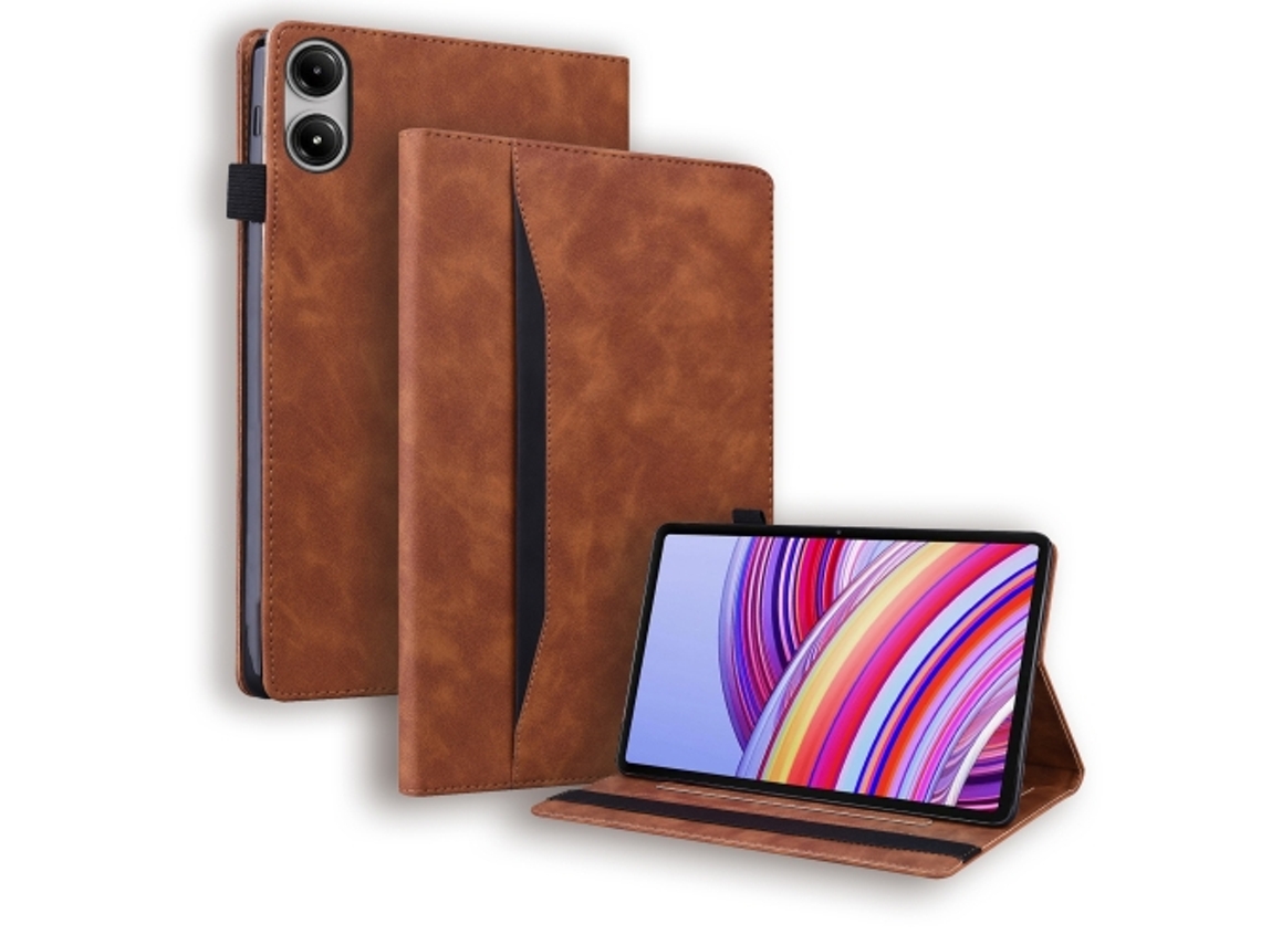 Funda ZRUXE para Xiaomi Redmi Pad Pro 12.1 Funda de Cuero para Tableta a Prueba de Golpes -Marrón