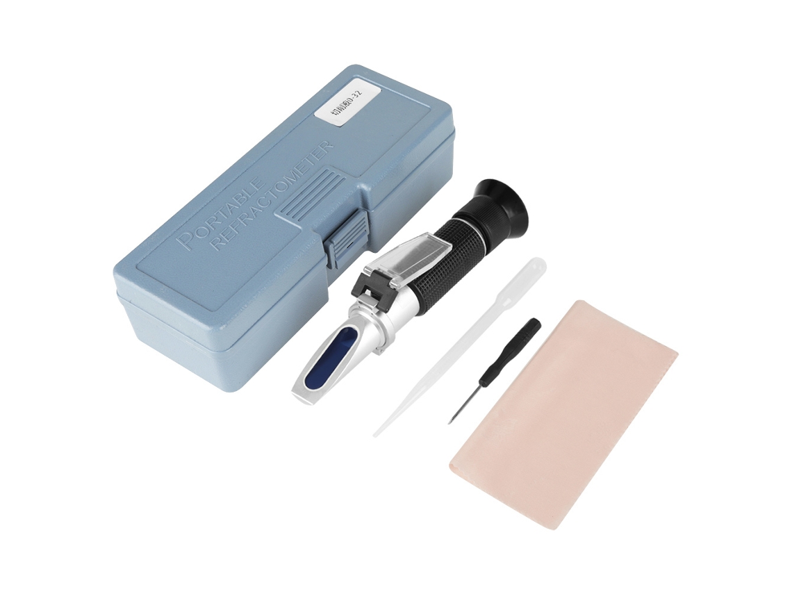Refractómetro Profesional De Precisión Para Medidor De Fluidos De Corte Con Rango De 0-32% Y Accesorios Incluidos.