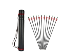 Juego de flechas de carbono de 31 pulgadas, arco recurvo/compuesto, color rojo OEM