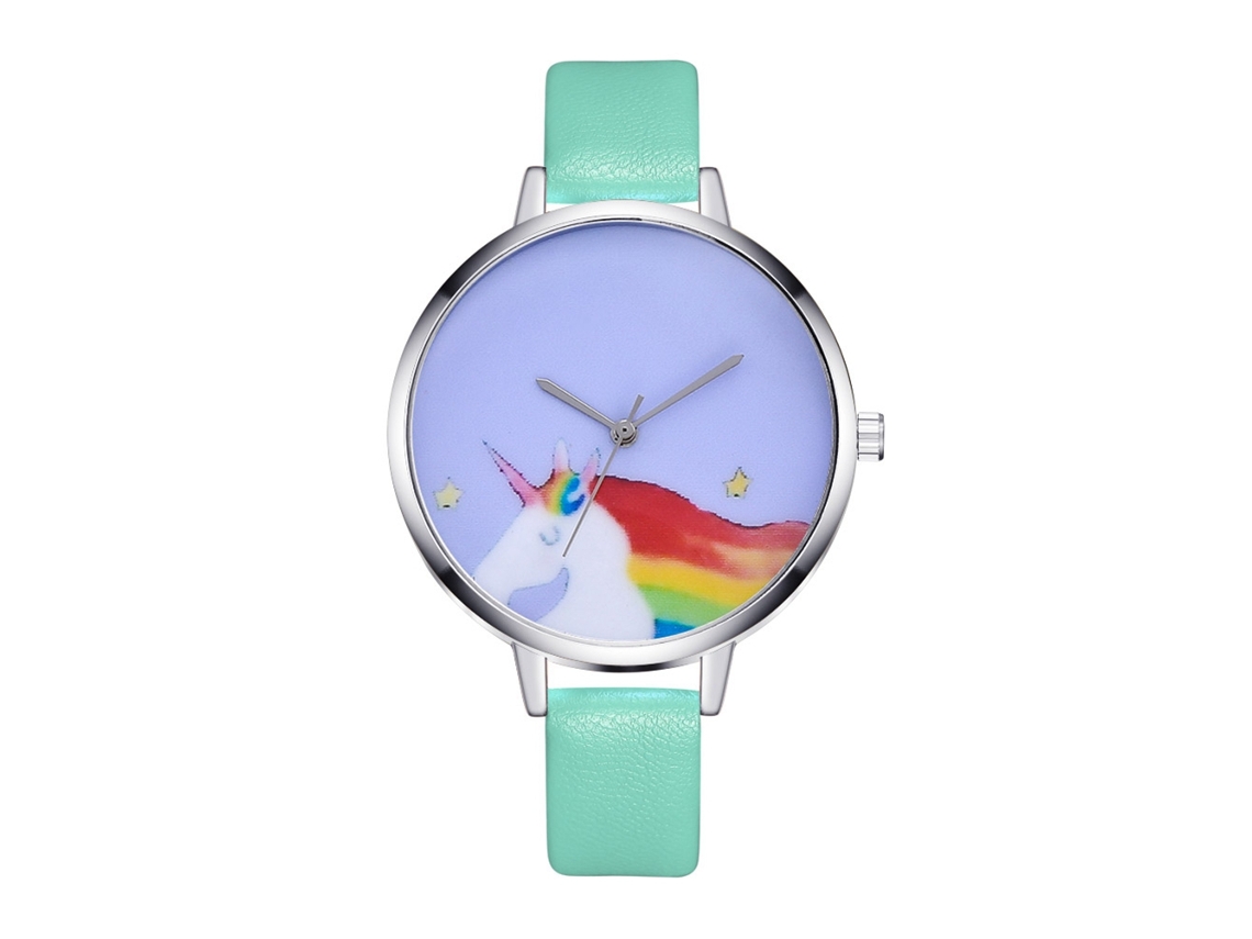 Reloj De Pulsera De Moda Para Mujer Con Correa De Cuero Y Esfera Sencilla (menta)