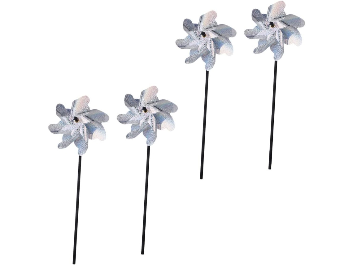 Juego De 4 Piezas De Molinos De Viento Reflectantes Y Brillantes Para Jardín.