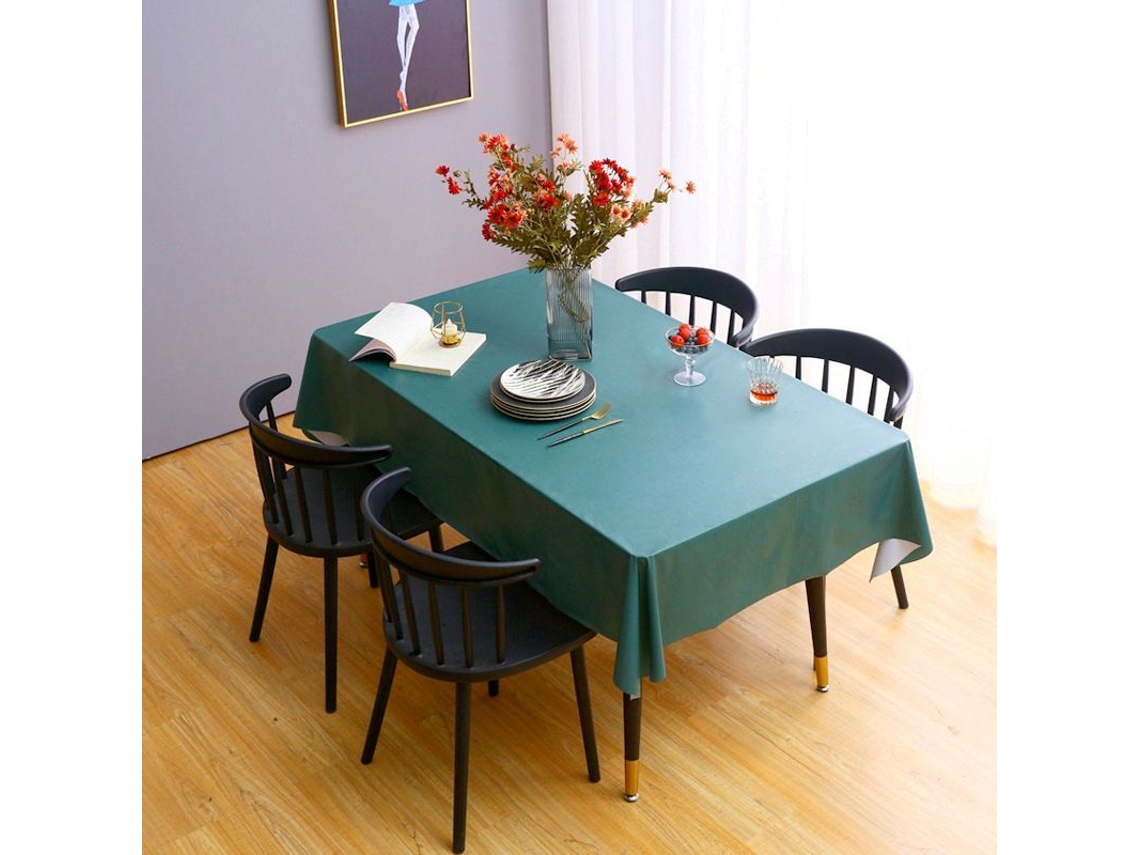 Rebe-mantel Rectangular De Pvc, Resistente Al Agua Y Aceite, 54x78 Pulgadas, Verde Oscuro Para Mesa, Fiesta Y Campamento
