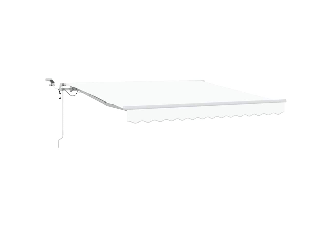 Toldo retráctil blanco de 300 x 250 cm, poliéster y metal, VIDAXL
