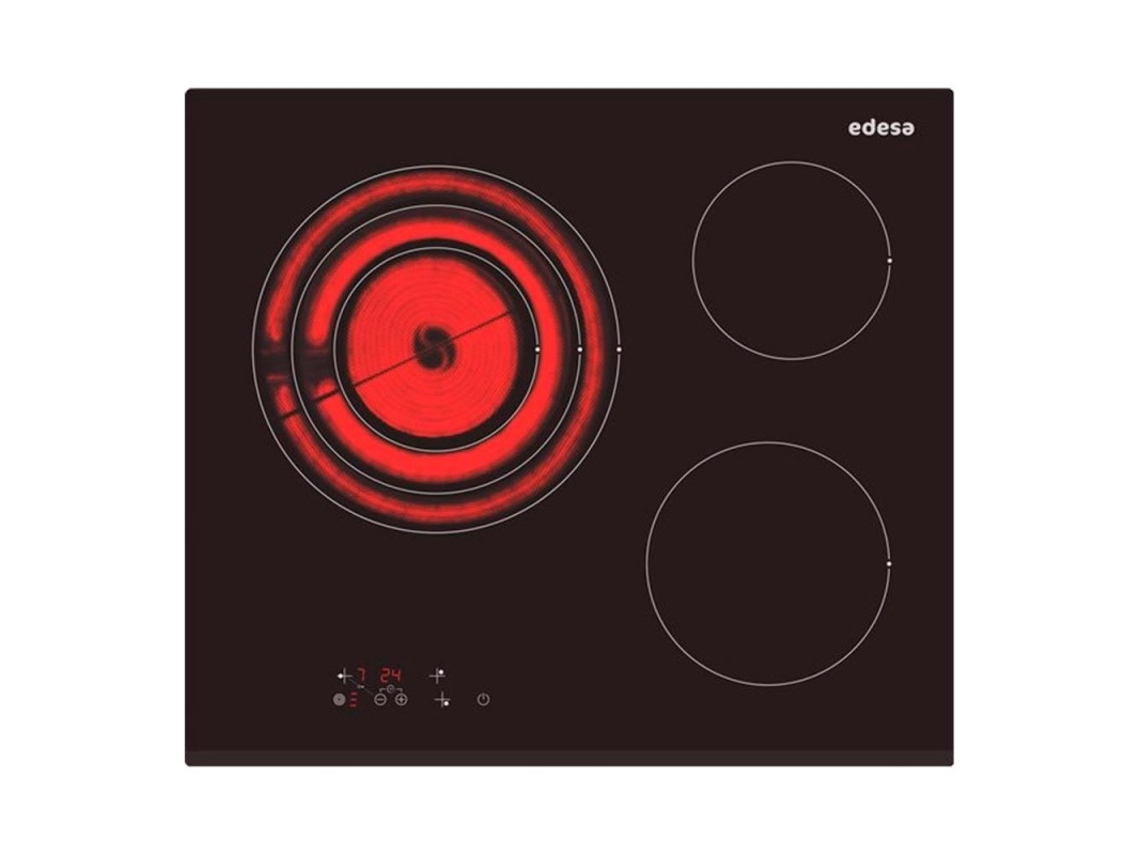 Placa de Vitrocerámica EDESA EVT-6328 B/A (Eléctrica - 57 cm - Negro)