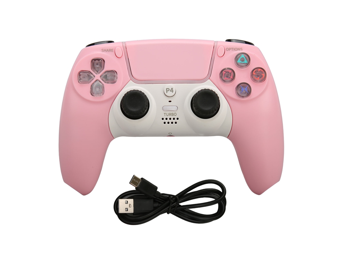 Controlador Bluetooth Inalámbrico Gamepad Joystick Para Ps4 Ps5 Windows Pc Tablet Rosa
