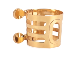 Diadema De Saxofón Tenor De Latón Chapado En Oro Con Tornillos Duos: Diseño Elegante Y Sonido De Calidad.