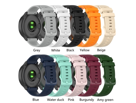 Correa de reloj inteligente de silicona a cuadros para Amazfit GTS 2E (rosa)