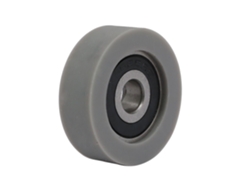 Rueda De Rodillos Con Rodamiento De Bolas Recubierta De Pu De 5 Mm X 22 7 Color Gris (47f1874e013...
