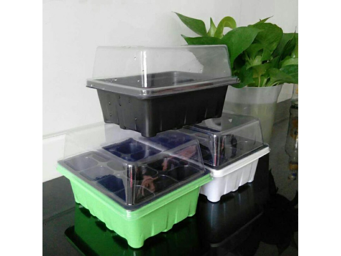 Kit De Início De Sementes 12 Células Bandejas De Plantões Para Germinação Jardineria Propagação Bonsái