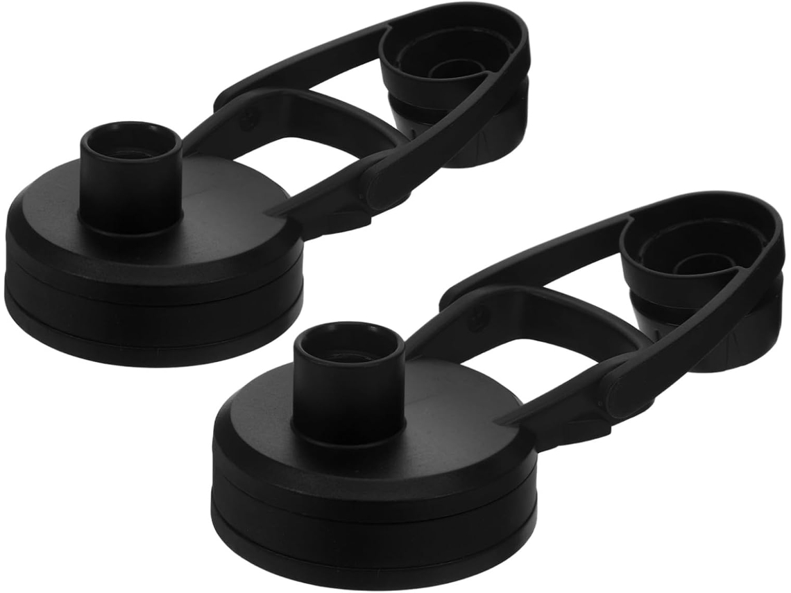 Juego de 2 tapones de repuesto para botellas, herméticos, negros, Slowmoose