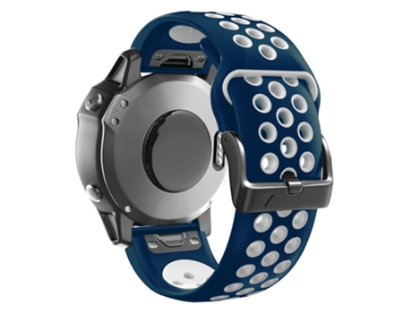 Correa de Silicona dos colores liberación rápida para Garmin Tactix Delta/Enduro/Fenix 7X/Fenix 7X - negro/azul