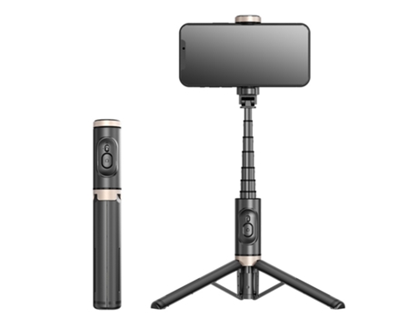 Trípode para teléfono portátil de 28 pulgadas con control remoto Bluetooth inalámbrico, para selfie y palo, para iPhone y Android CHRONUS