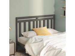 Cabecero De Cama Madera Maciza De Pino Gris 156x4x100 Cm