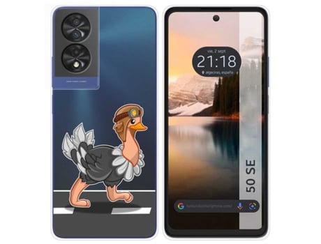Funda Diseño Avestruz para Tcl 50 Se TUMUNDOSMARTPHONE Multicolor