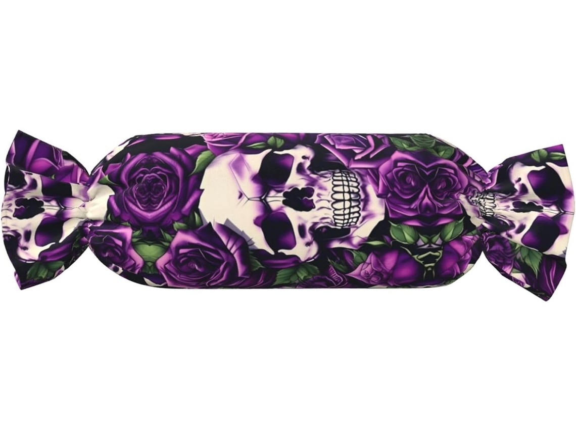 Almohada Cilíndrica Forma Calavera Felpa Poliéster Espuma Viscoelástica Resistentes Ajustable Fácil Soporte