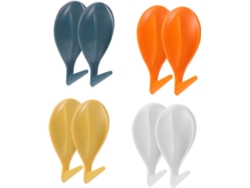 Juego De 8 Perchas Decorativas Adhesivas Con Forma De Globo Aerostático Para Abrigos, Sombreros Y