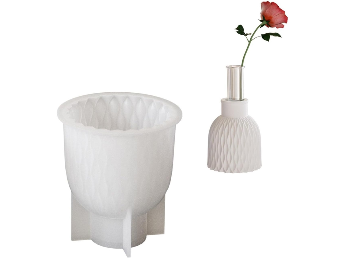 Molde De Silicona Para Cultivo En Maceta Hidropónica Con Elegantes Rayas De Estilo Europeo - Adecuado