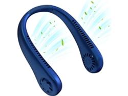 (azul) Ventilador De Cuello Sin Aspas, Flujo De Aire Súper Fuerte, Funcionamiento Silencioso