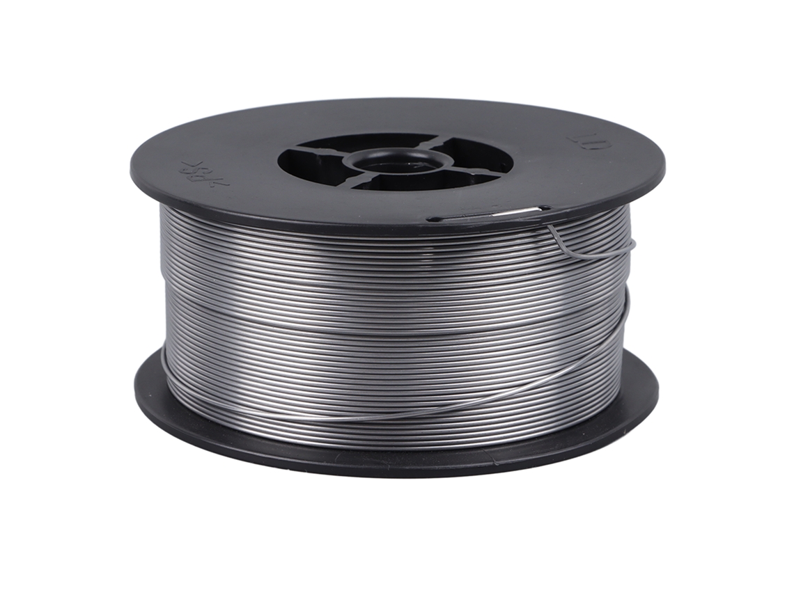 Arame de solda sólido de aço carbono com núcleo de fluxo, sem gás, 0,8 mm de diâmetro, 1 kg.
