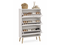 Zapatero doble Guadiana con 3 puertas, 71x25x140 cm WELLHOME