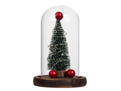Árbol de Navidad en cúpula de cristal - Mini árbol creativo para decoración RNEMITERY