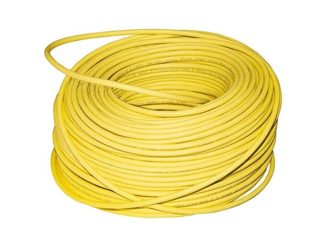 Cable de red Lk6A100Y Cable de integración Cat 6A Utp sin blindaje Awg24 Halógeno Flexible Color amarillo 100M ENLACE