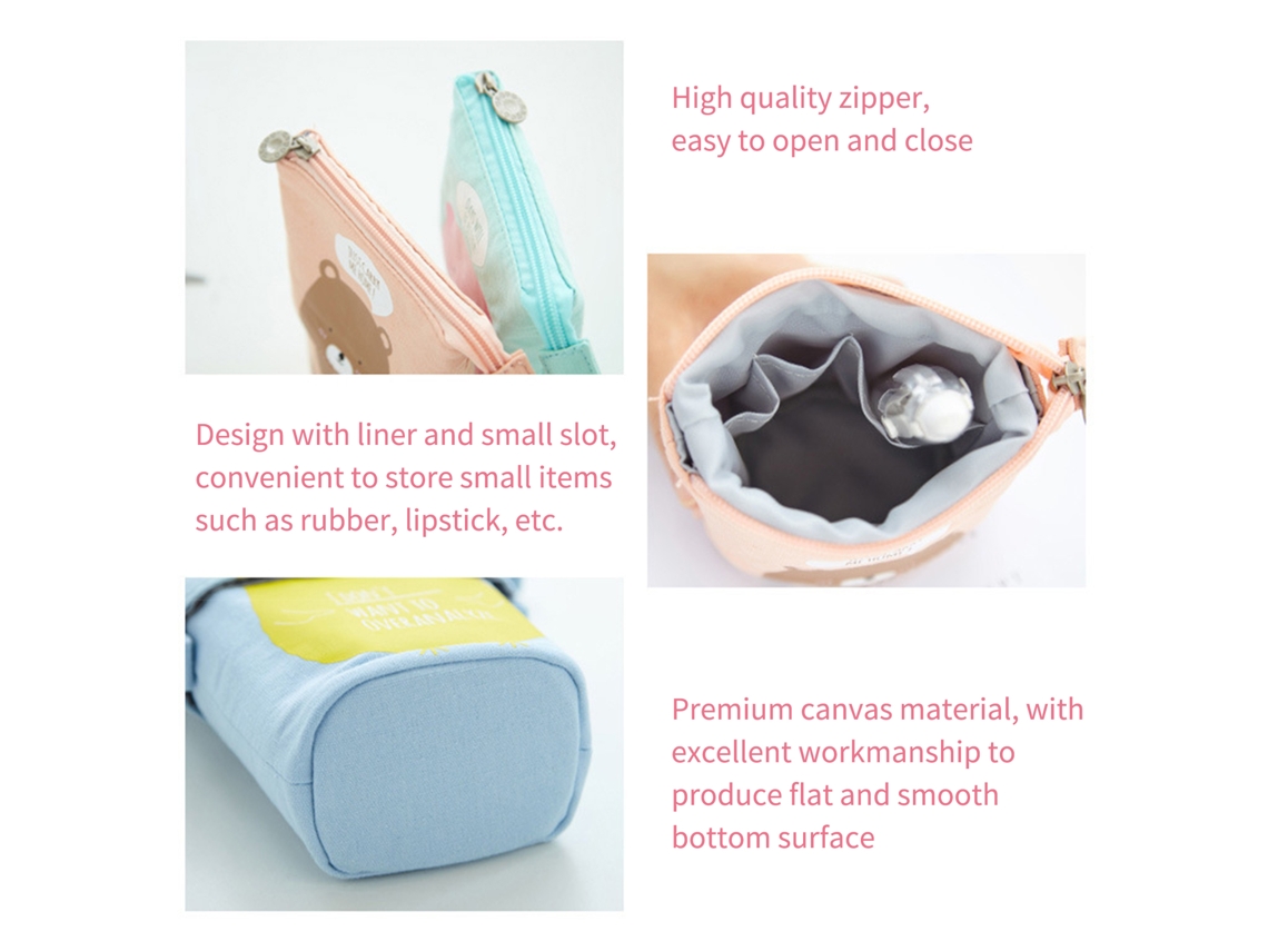 Estuche para lápices con forma de gato y compartimentos (sin marca)
