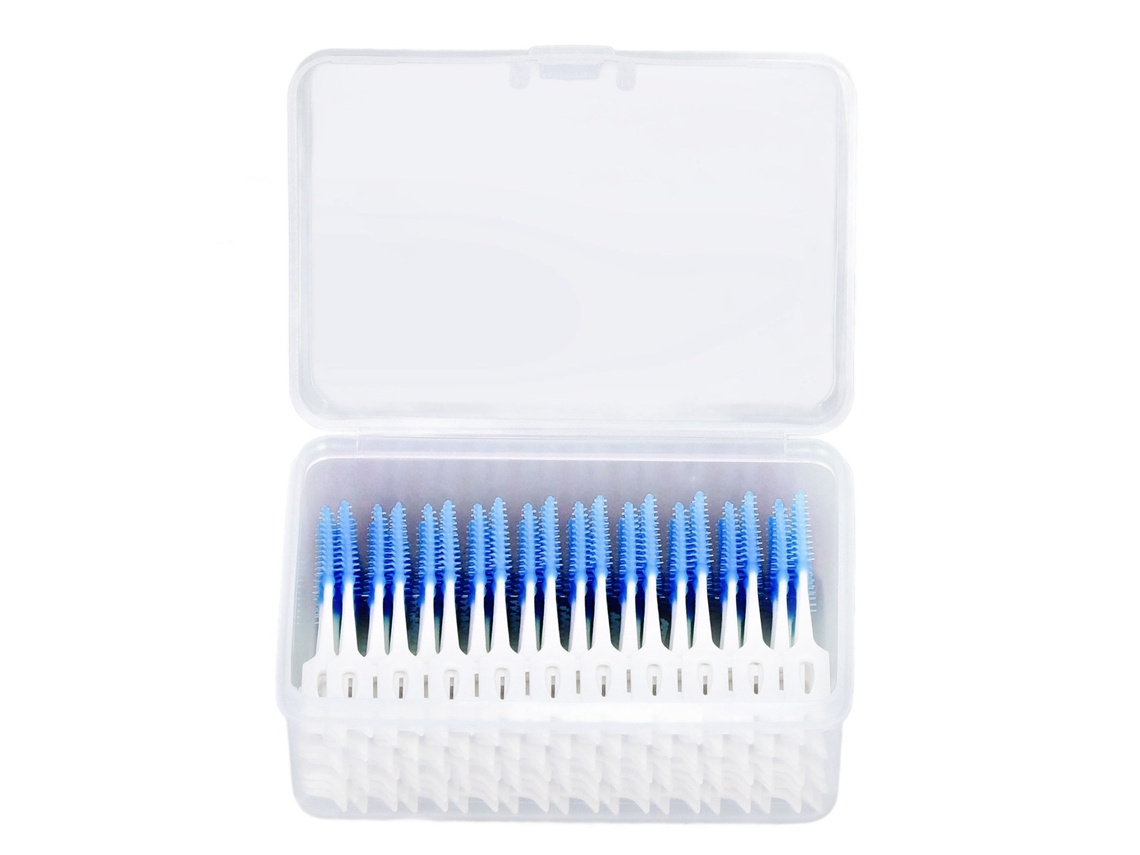 Cepillos Interdentales Suaves Desechables, 160 Unidades, Palillos De Hilo Dental Para Limpieza Bucal, Adultos Y Niños, Color Azul.