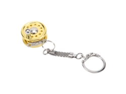 Llavero Mini Carrete De Pesca De Aleación De Aluminio, Portátil, Decorativo, Con Soporte Para Anillos.