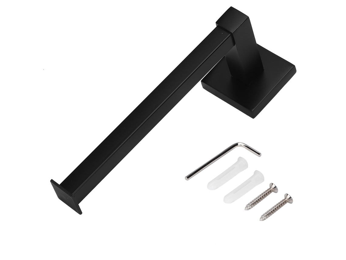 Soporte De Papel Higiénico De Acero Inoxidable Negro Para Montaje En Pared Con Estante Para Baño Y Cocina.
