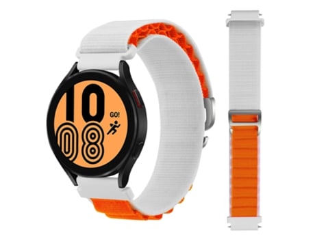 Correa Alpine G-Hook Ajustable Garmin Venu 2 Plus Blanco y Naranja