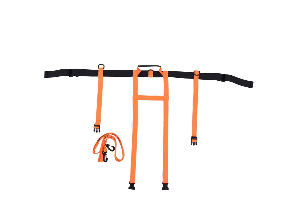 Cuerda de seguridad ajustable para entrenamiento de esquí infantil - Naranja