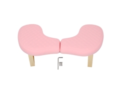 Reposabrazos De Manicura En Forma De U, Desmontable Y Plegable, De Pu Suave, Para Uso En Salones Y En El Hogar - Rosa