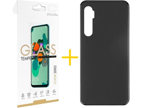 Kit Funda + Protector de Pantalla Xiaomi Redmi Note 10 Lite SKYHE Liso (Negro)