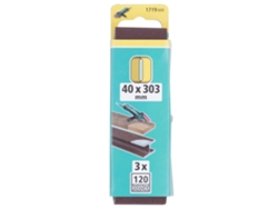 Wolfcraft 1719000 - 3 Lijas De Banda, Corindón, Grano 120, 40 X 303