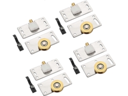 4 Pares Rodillos De Puerta Deslizante Para Armario, 74mm, Acero Inoxidable, Rodamiento De Latón, Instalación Fácil