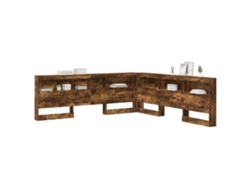Cabecero de roble ahumado con almacenaje 180 cm MAISON EXCLUSIVE