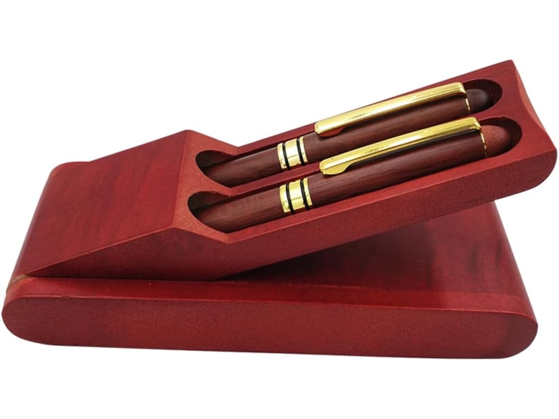 Juego De 3 Estuches De Madera Para Bolígrafos, Ideales Para Negocios. Estuche Multifuncional Compacto.