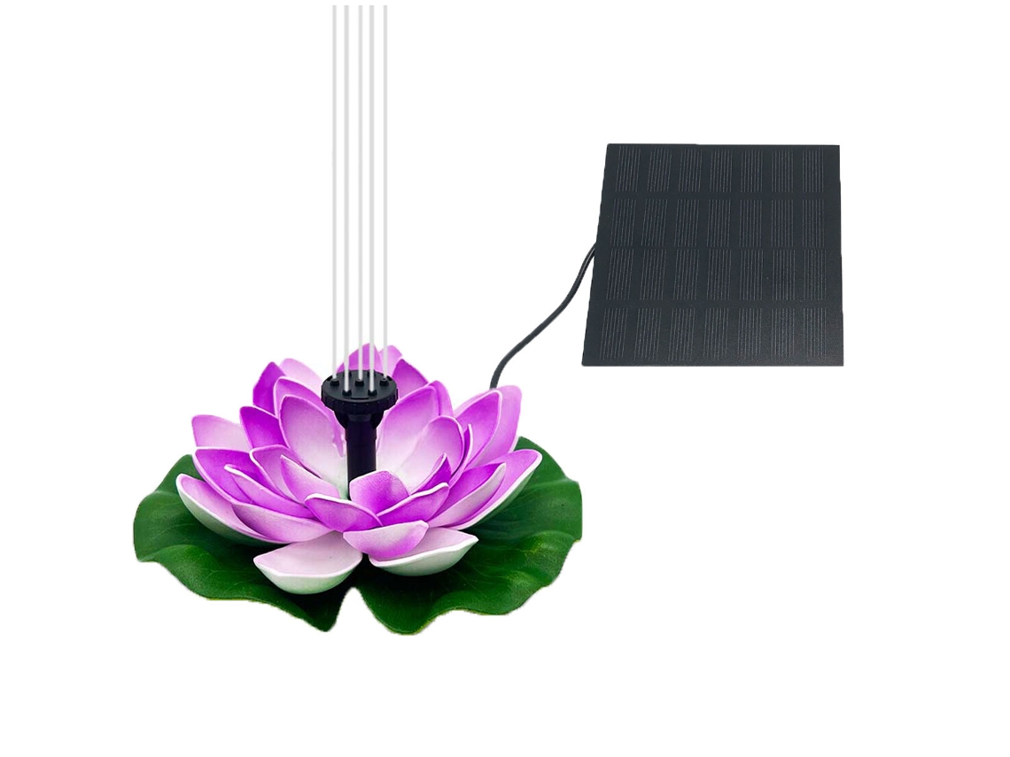 Fuente De Luz Solar Violet Lotus De 1,5 W Con Panel Independiente