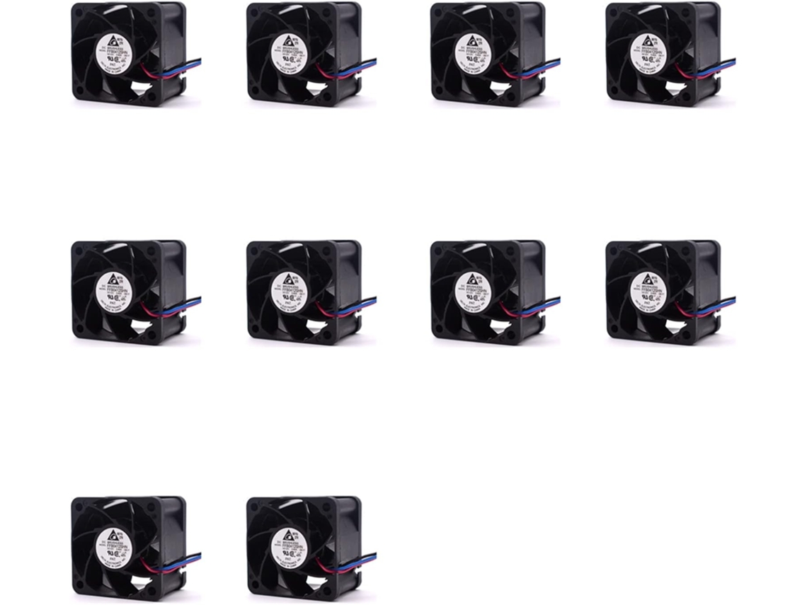 10 Piezas Ffb0412shn 4028 Ventilador De Flujo De Aire Microviolento De 4 Cm, 12 V, 0,60 A, 40 X 40 X 28 Mm Para