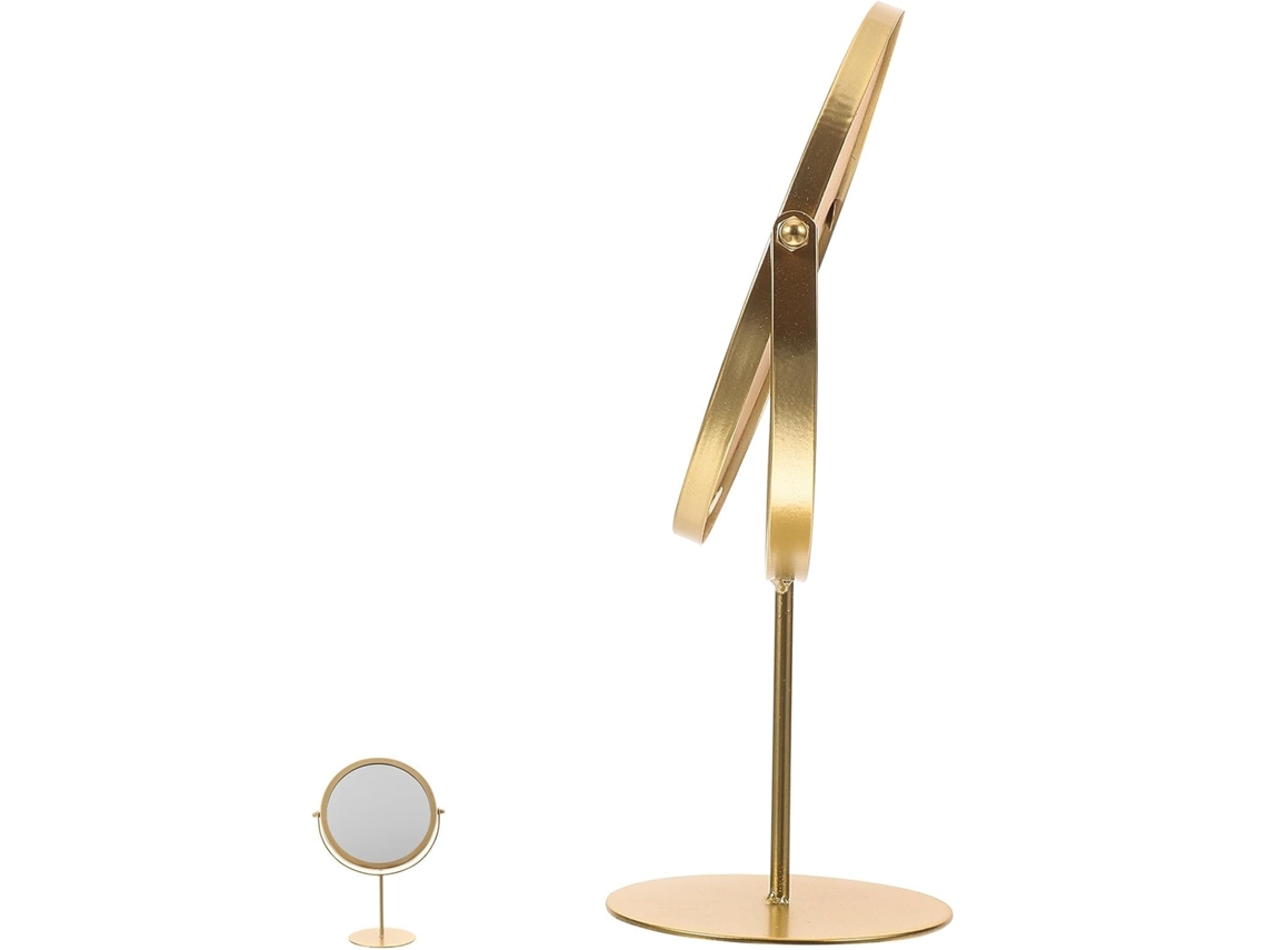 Espejo De Maquillaje Sur Pied Dorado Haut Bureau Pour Mujer Compacto Chambre Y Coiffeuse Usage