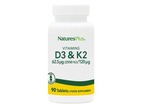 Nature's Plus Vitamins D3 & K2 90's (White)