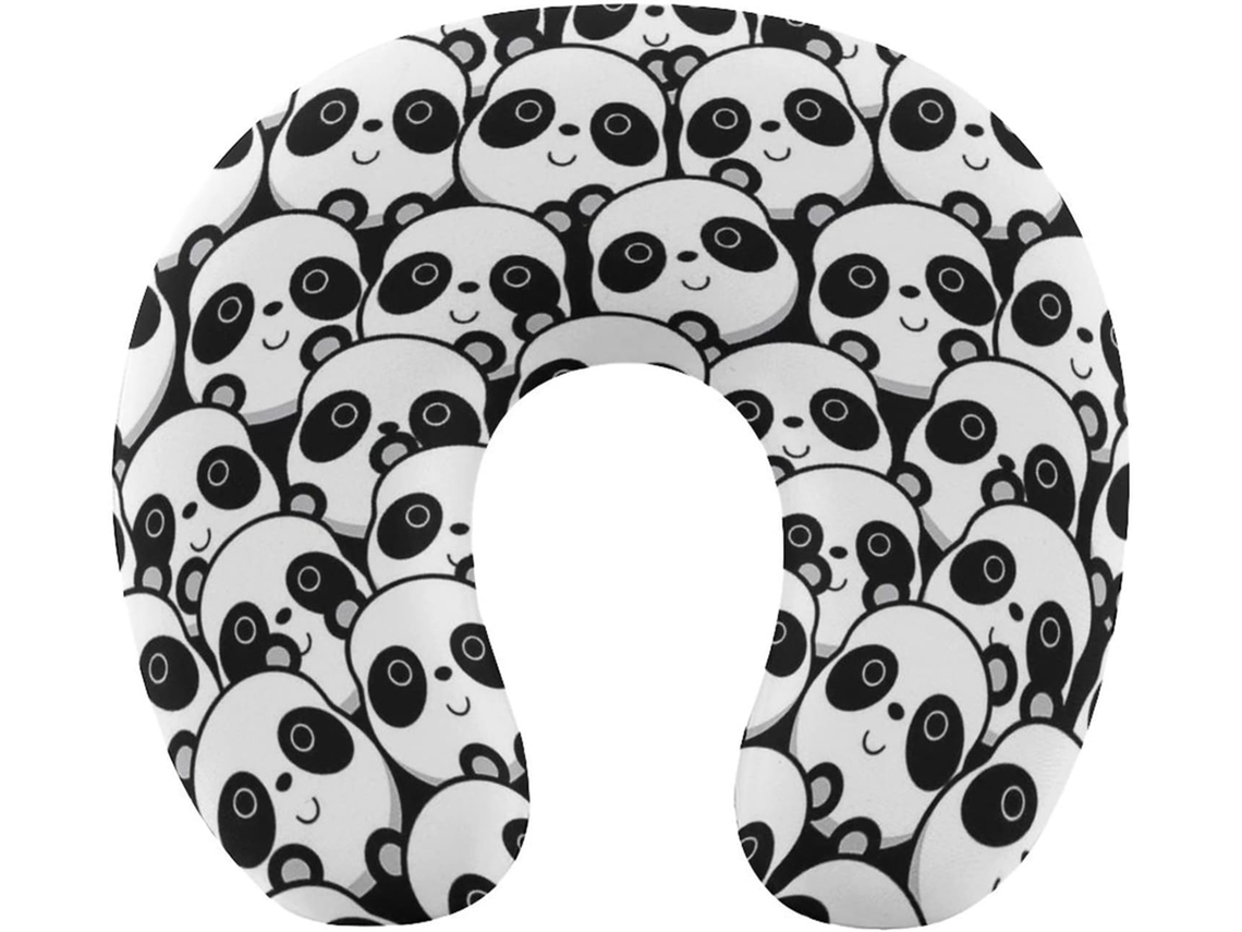 Almohada Viaje Panda Forma Espuma Viscoelástica Viscoelástica Fácil Relajación Cómodos Familia.brfácil